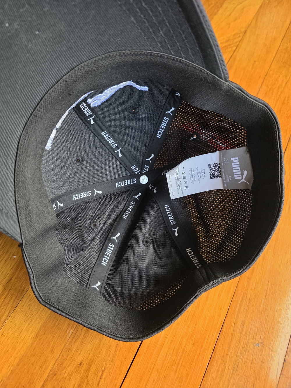 PUMA Black Logo Stretch Fit Hat - L/XL - Picture 6 of 7